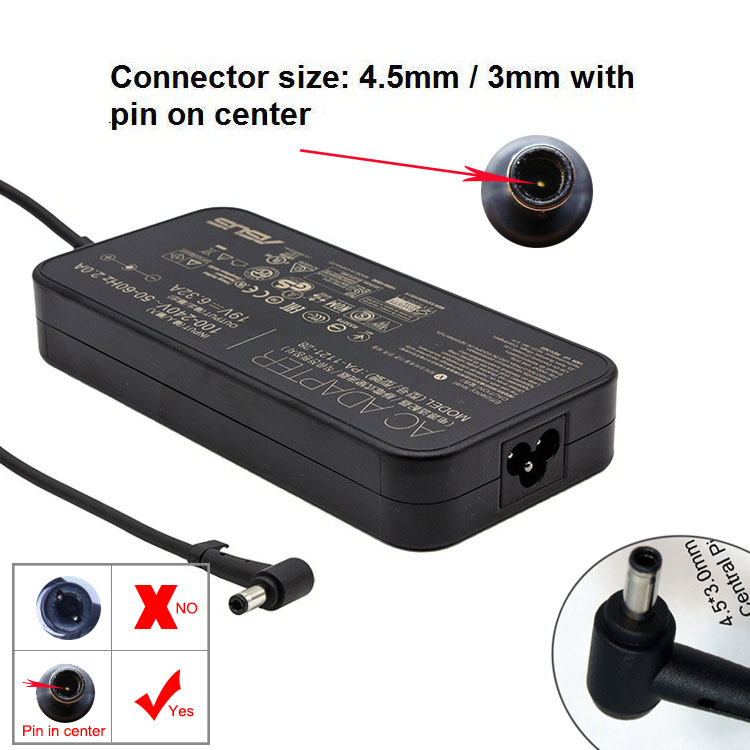 PA-1121-28,N120W-02,A15-120P1A PC adaptateur pour Asus N550JV-DB72T N750JV ADP-120RH B 4.5mm