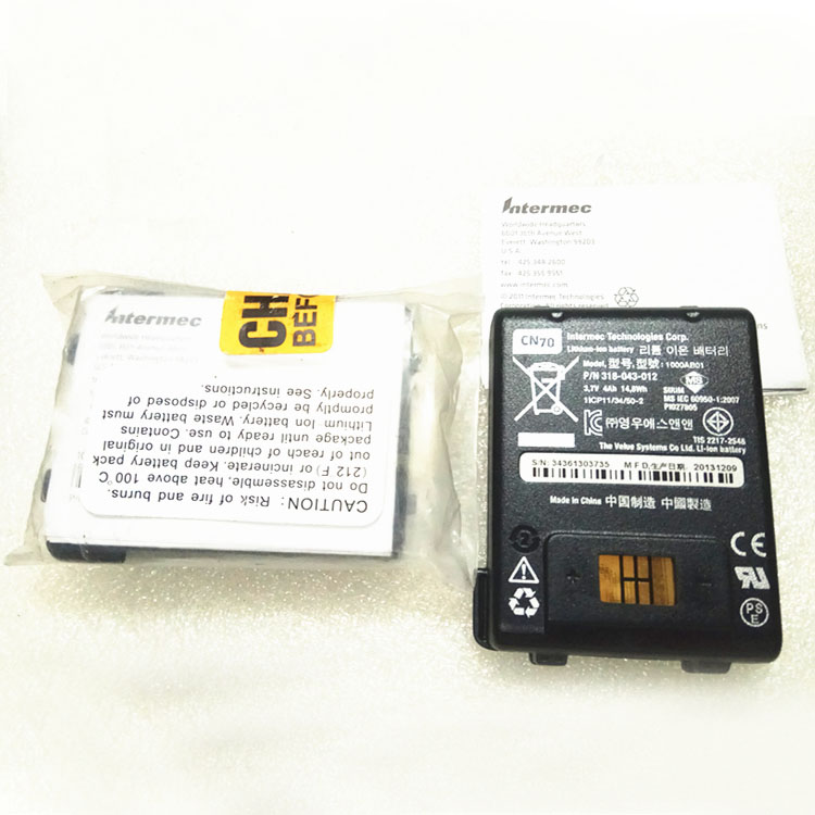 318-043-002 PC batterie pour Intermec CN70/CN70E Scanner
