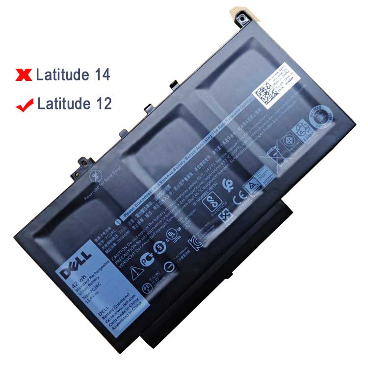 7CJRC PC batterie pour Dell Latitude 12 E7270 E7470 series
