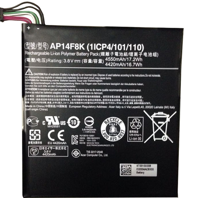 AP14F8K PC batterie pour Acer Iconia Tab A1-850 B1-810 B1-820 W1-810