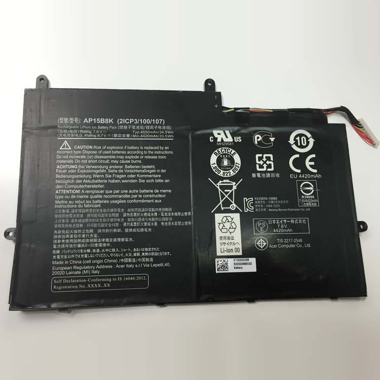 AP15B8K PC batterie pour Acer Aspire Switch 11 SW5-173 SW5-173P