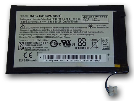 BAT-715,KT.0010G.003 PC batterie pour Acer Iconia Tab B1 B1-710 BAT-715 KT.0010G.003