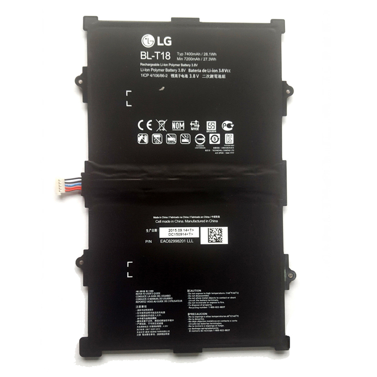 BL-T18 PC batterie pour LG G PAD TABLET X 10.1 V930 V940 V935