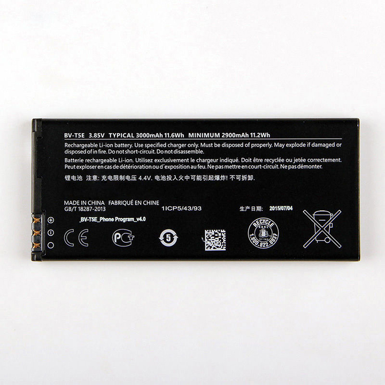 BV-T5E PC batterie pour Microsoft Lumia 950 RM-1106 RM-1104 RM-110 McLa