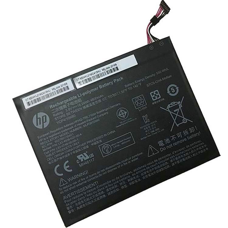 MLP3810980 PC batterie pour Hp Pro Tablet 408 G1 I508O T5L65PA L4A35UT