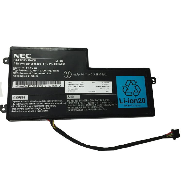 SB10F46469 PC batterie pour ASM P/N SB10F46469,FRU P/N 00HW031