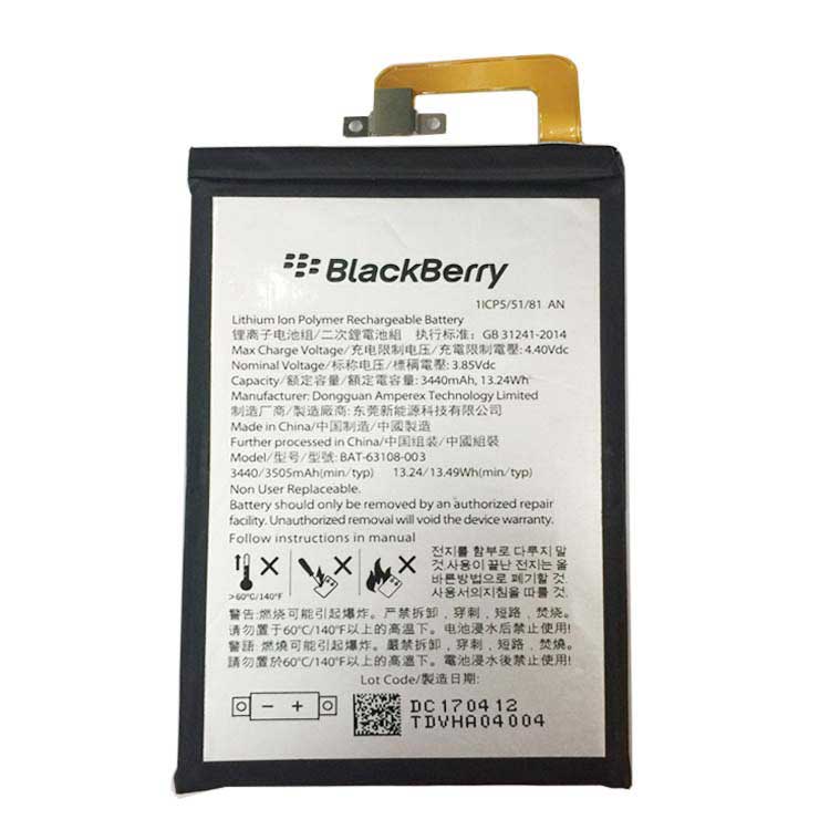 BAT-63108-003 smartphone batterie pour BlackBerry BBB100-1 TD-LTE BBB100-2 BBB100-3 BBB100-6