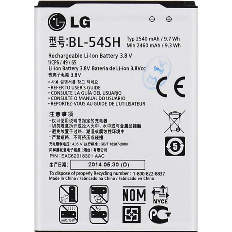 BL-54SH smartphone batterie pour LG OPTIMUS L90 D410 D415 OPTIMUS F7 LG870
