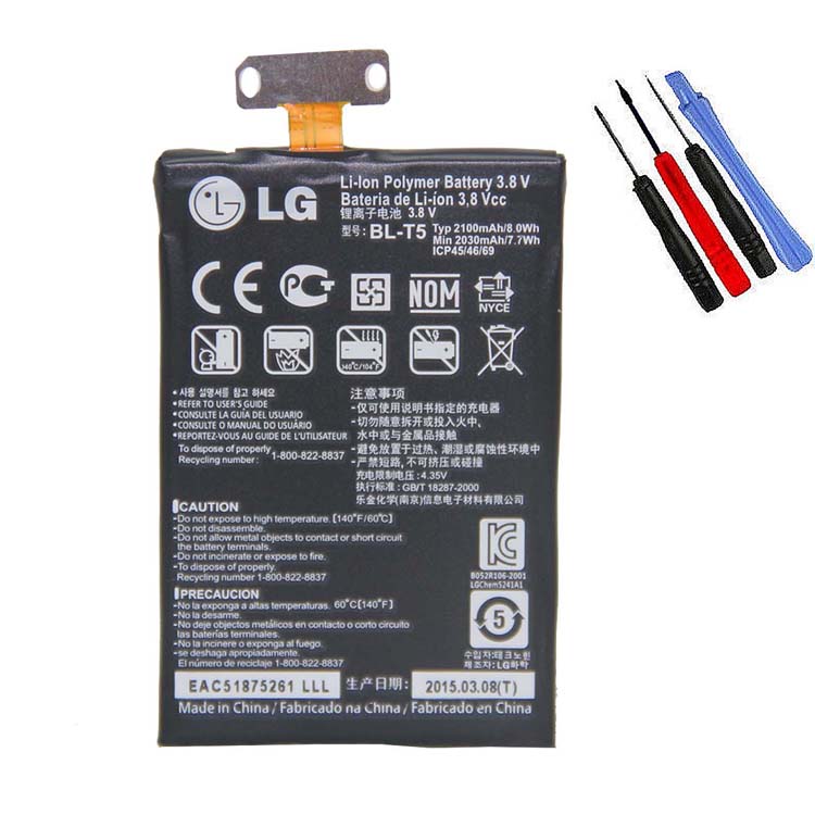 BL-T5 smartphone batterie pour LG Nexus 4 E960 E975 E973 E970 F180 LS970