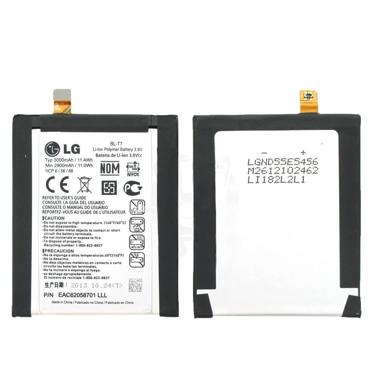 BL-T7 smartphone batterie pour LG G2 D800 D801 D802 D803 LS980 VS980