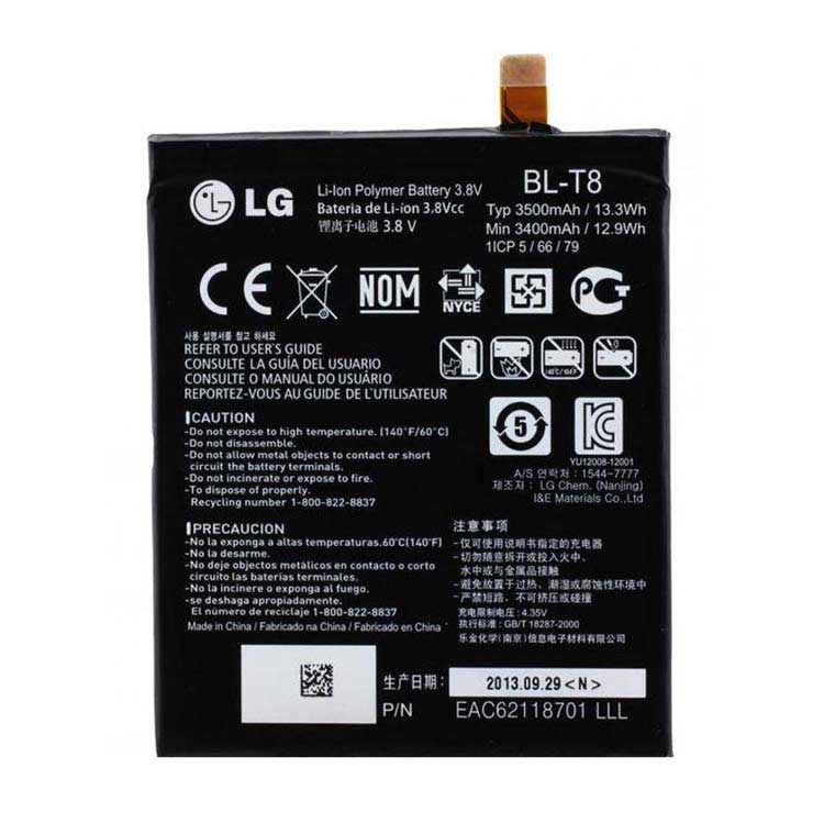 BL-T8 smartphone batterie pour Lg G Flex LS995 D955 D956 D958 D959 D950 F340S F340L