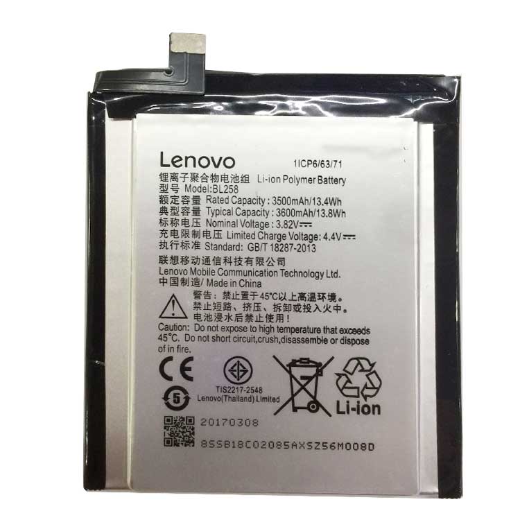 BL258 smartphone batterie pour Lenovo Vibe X3 Lemeng X3 X3C50 X3C70