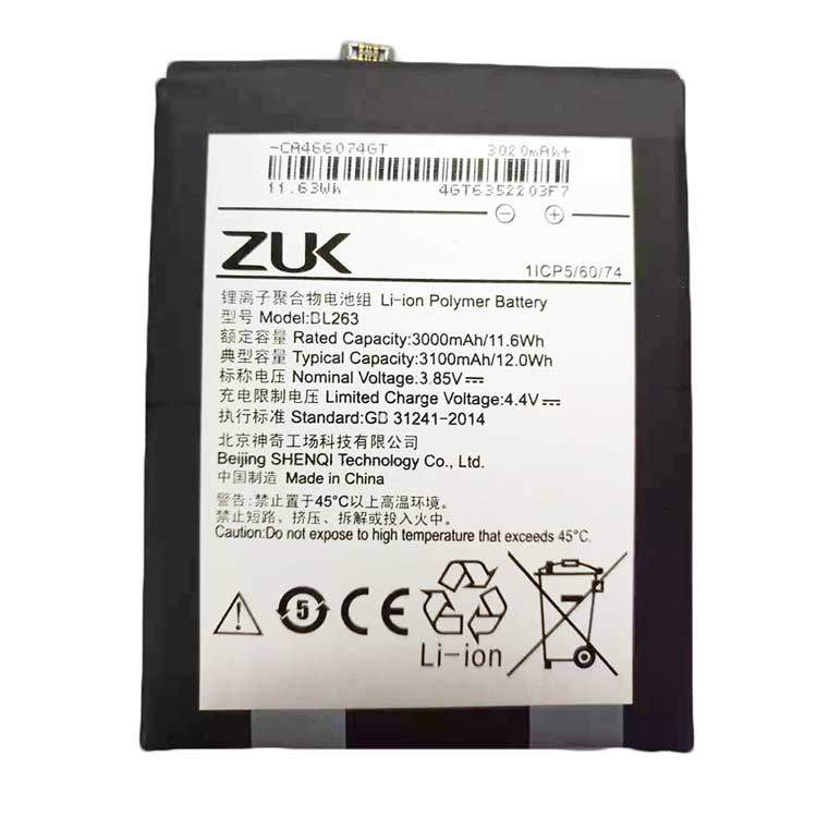 BL263 smartphone batterie pour Lenovo ZUK Z2 pro Z2121
