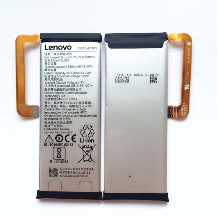 BL268 smartphone batterie pour Lenovo ZUK Z2