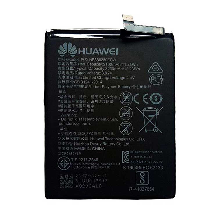 HB386280ECW smartphone batterie pour HuaWei P10 VTR-AL00