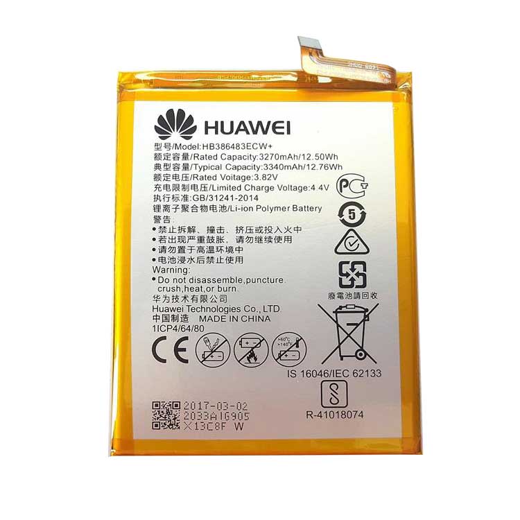 HB386483ECW+ smartphone batterie pour HuaWei MaiMang 5 G9 Plus MLA-AL00 MLA-AL10