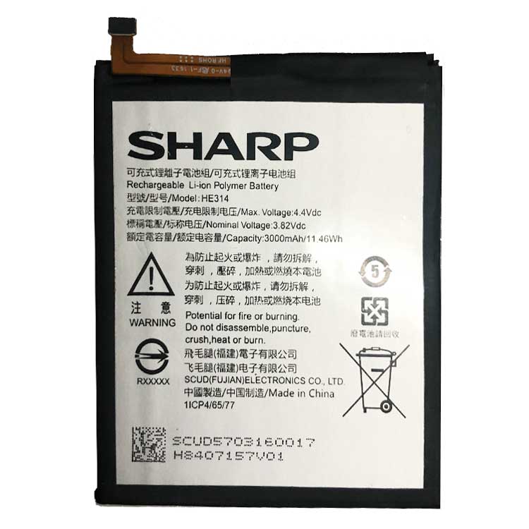 HE314  smartphone batterie pour SHARP AQUOS Z2