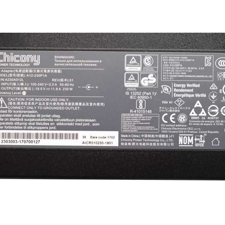 CHICONY A12-230P1A Chargeur Adaptateur