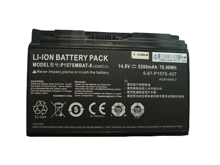 Clevo P157SM P177SM P177SM P157SMBAT-8 6-87-P157S-4271 laptop battery