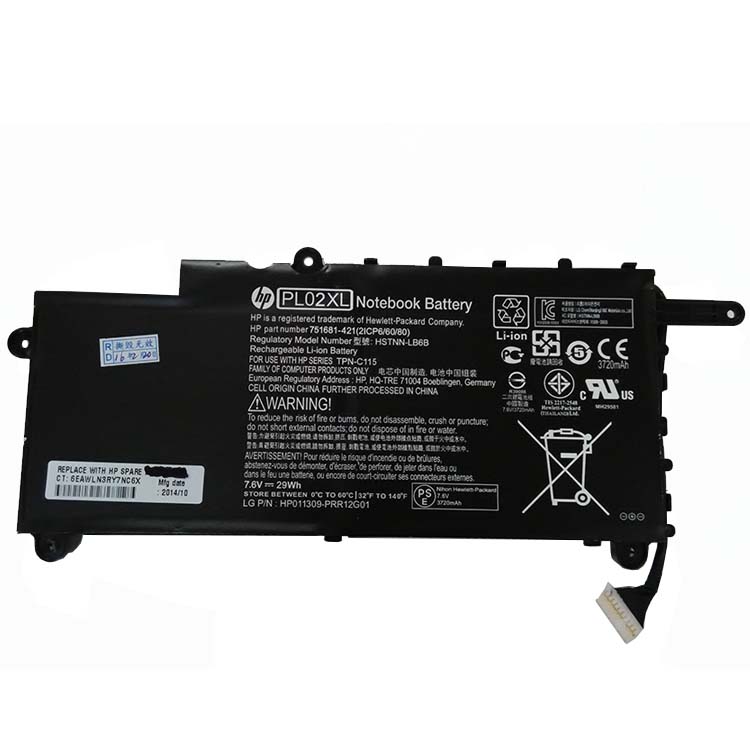 HP PL02XL laptop battery