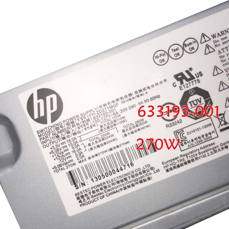 HP PCA227 Alimentation