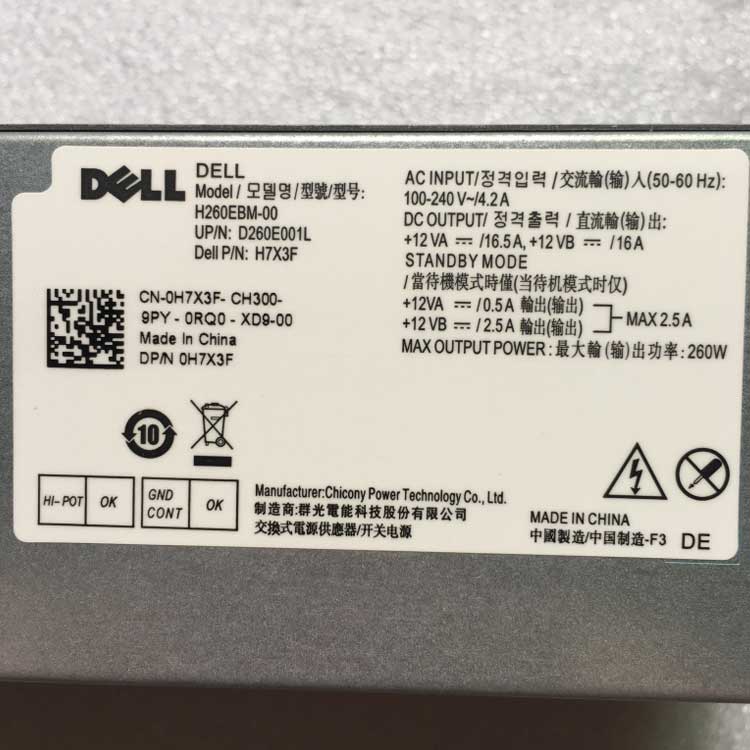 HP H260EBM-00 Alimentation